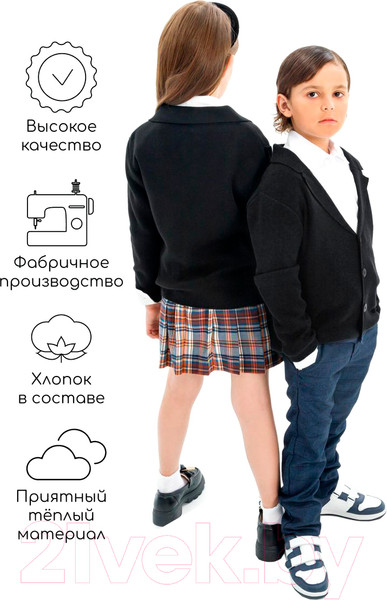 Изображение товара Пиджак детский Amarobaby Pure Love School / AB-OD23-PLS30/09-146 (р.146, черный)