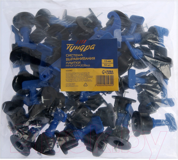 Изображение товара Фиксаторы для выравнивания плитки Tundra 9080480 (50шт)