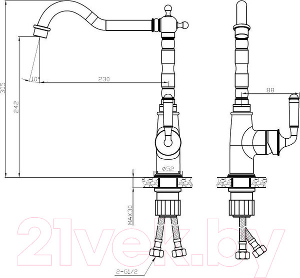 Изображение товара Смеситель Esko Florence FR 03 C