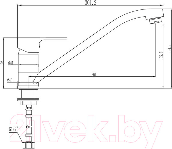 Изображение товара Смеситель Voda Snow SW 05 K