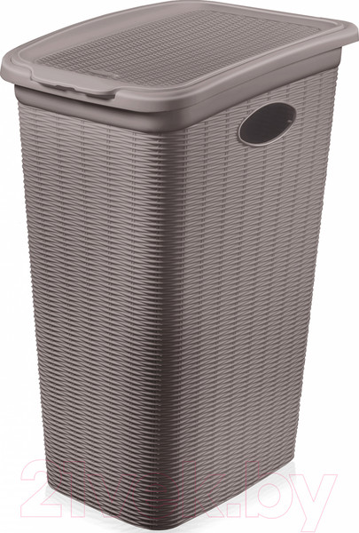 Изображение товара Корзина для белья Эльфпласт Elegance EP606 (36л, серо-коричневый)