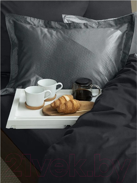 Изображение товара Комплект постельного белья Buenas Noches Сатин Жаккард Евро / 49186 (серый)