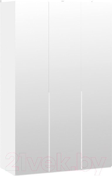 Изображение товара Шкаф ТриЯ Порто СМ-393.07.111 с 3 зеркальными дверями (белый жемчуг/белый жемчуг)