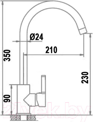 Изображение товара Смеситель Wisent WP49-098-3-U