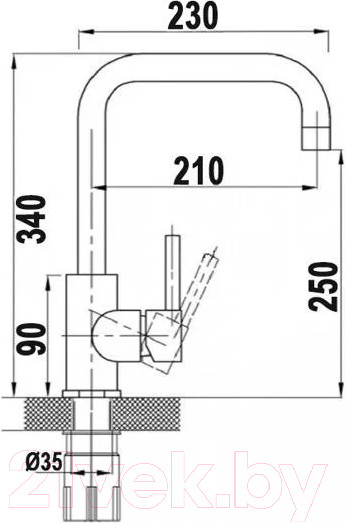 Изображение товара Смеситель Wisent WP49-098-4-18