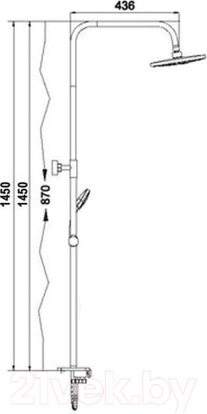Изображение товара Душевая система Wisent WP3500-3B