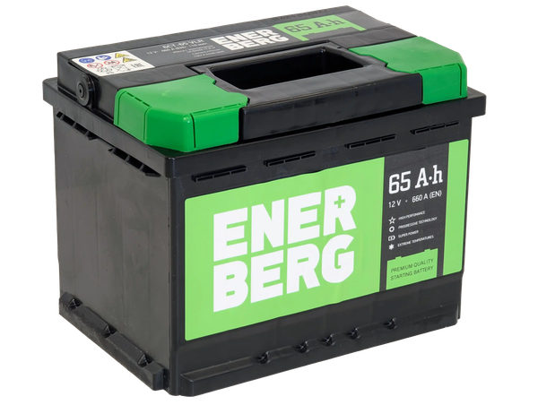 Изображение товара Автомобильный аккумулятор Enerberg 6СТ-65VLR 660A R+ (65 А/ч)