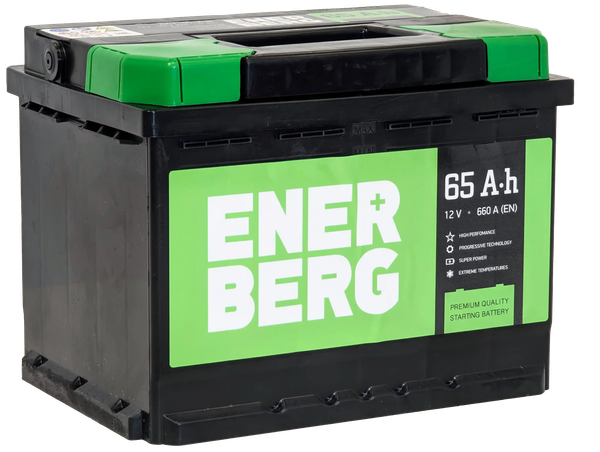 Изображение товара Автомобильный аккумулятор Enerberg 6СТ-65VLR 660A R+ (65 А/ч)