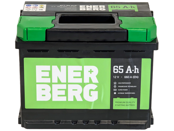 Изображение товара Автомобильный аккумулятор Enerberg 6СТ-65VLR 660A R+ (65 А/ч)