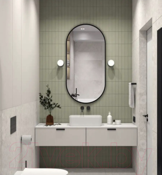 Изображение товара Зеркало Emze 50x100 / UV.50.100.CHE (черный с УФ-окантовкой)