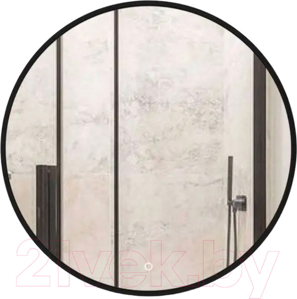 Изображение товара Зеркало Emze 60 / LED.UV.60.60.CHE (черный с УФ-окантовкой и подсветкой)