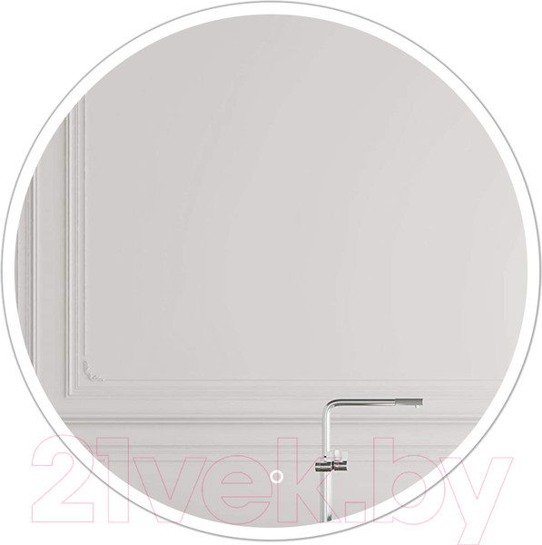 Изображение товара Зеркало Emze 60 / LED.UV.60.60.BEL (белый с УФ-окантовкой и подсветкой)