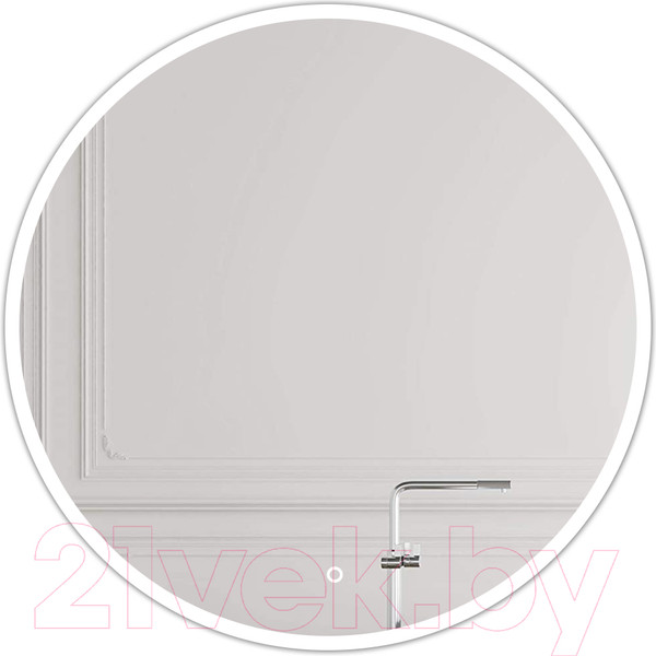 Изображение товара Зеркало Emze 80 / LED.UV.80.80.BEL (белый с УФ-окантовкой и подсветкой)
