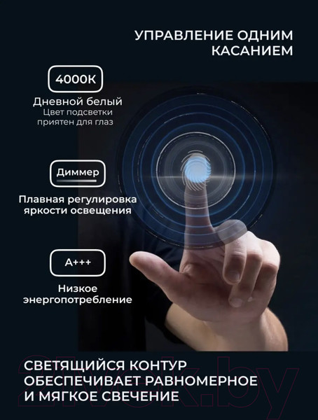 Изображение товара Зеркало Emze 90 / LED.90.90.4К (с подсветкой)