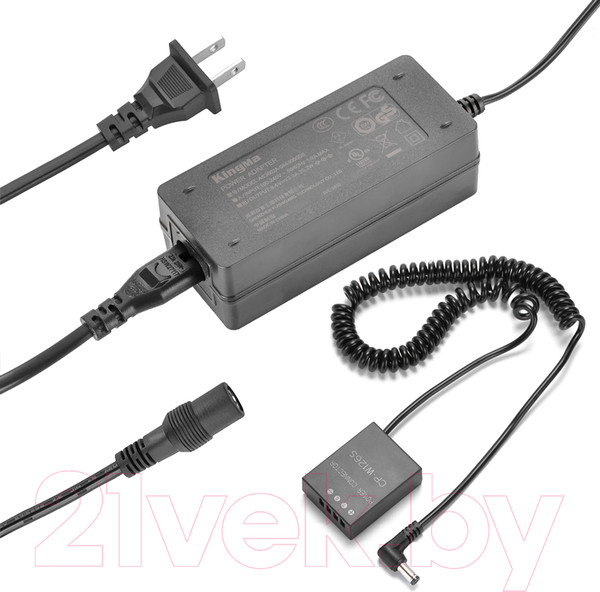 Изображение товара Комплект зарядных устройств для камеры Kingma DR-LPE6-AEU Kit + EU Plug Power Adapter