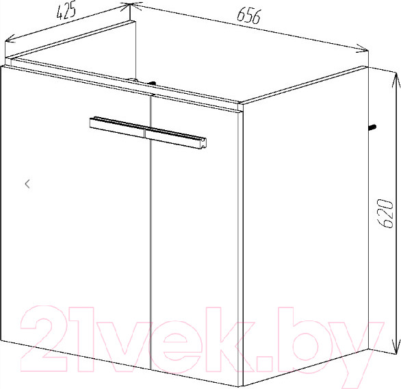 Изображение товара Тумба под умывальник Viant Мюнхен Como 70 / VMUN70COH-T2STP (хаки)