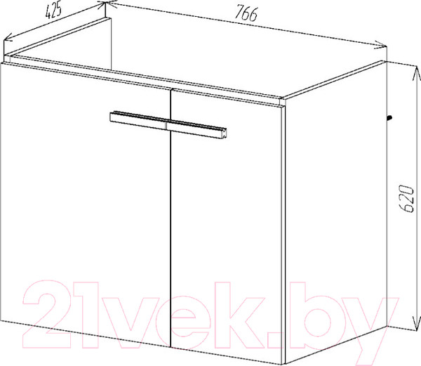 Изображение товара Тумба под умывальник Viant Мюнхен Como 80 / VMUN80COH-T2STP (хаки)