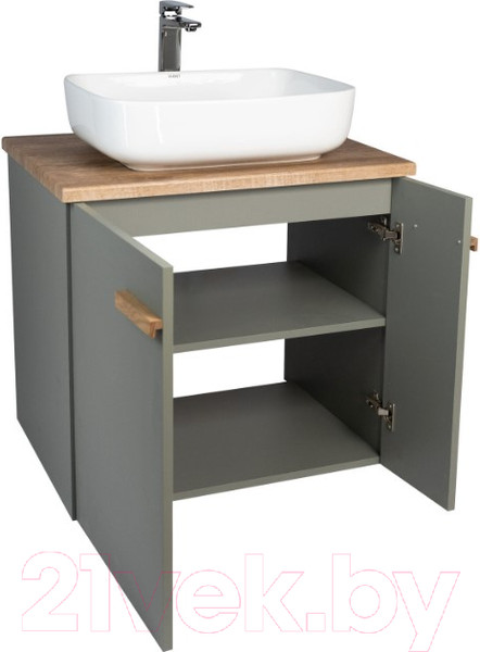 Изображение товара Тумба под умывальник Viant Мюнхен / VMUN60NH-T2STP (хаки)