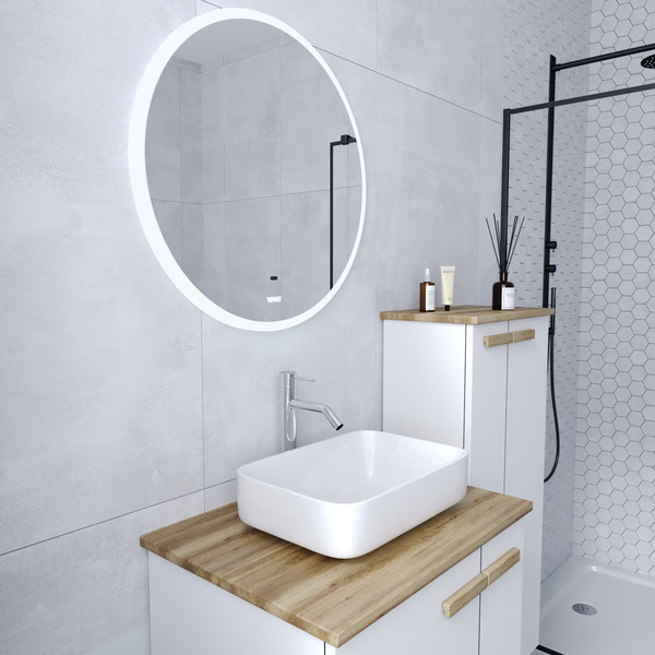 Изображение товара Тумба под умывальник Viant Мюнхен / VMUN70NBEL-T2STP (белый)