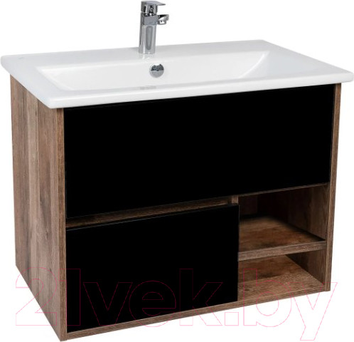 Изображение товара Тумба под умывальник Viant Люксембург Элина 60 / VLUX60ELCH-T2YP (черный)