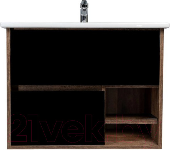 Изображение товара Тумба под умывальник Viant Люксембург Элина 60 / VLUX60ELCH-T2YP (черный)