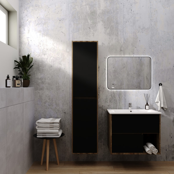 Изображение товара Тумба под умывальник Viant Люксембург Элина 60 / VLUX60ELCH-T2YP (черный)