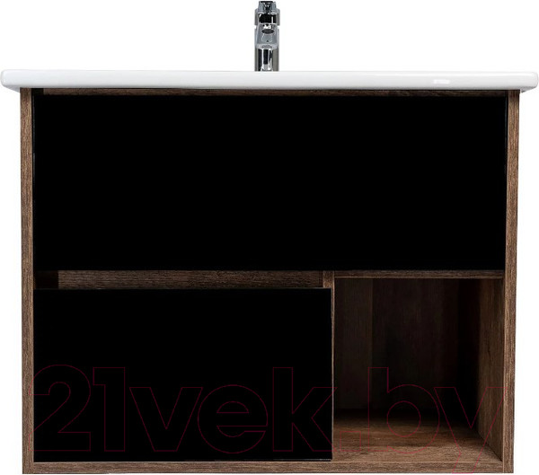 Изображение товара Тумба под умывальник Viant Люксембург Элина 75 / VLUX75ELCH-T2YP (черный)