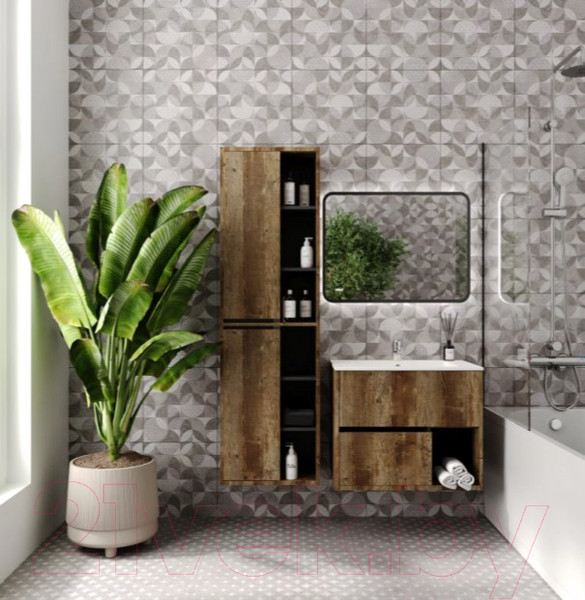 Изображение товара Шкаф-пенал для ванной Viant Люксембург / VLUX500D-PENP (дерево)