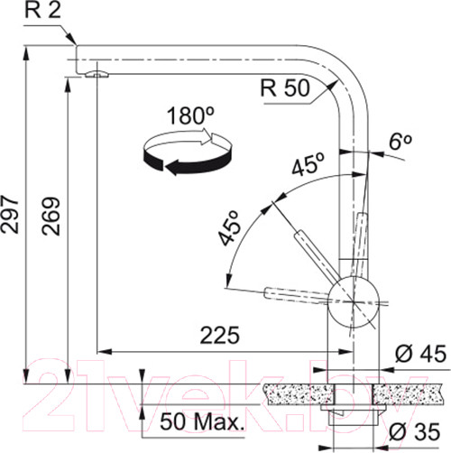Изображение товара Смеситель Franke Atlas Neo (115.0628.207)