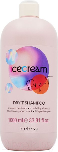 Изображение товара Шампунь для волос Inebrya Icecream Dry-T Питательный для сухих пористых волос (1л)