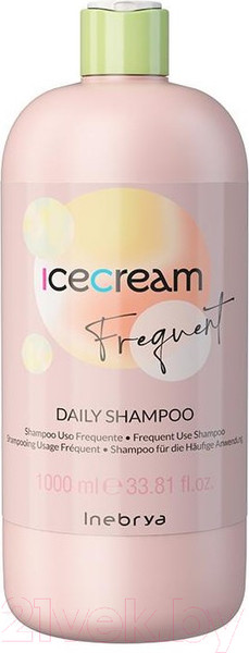 Изображение товара Шампунь для волос Inebrya Icecream Frequent Восстанавливающий для частого использования (1л)