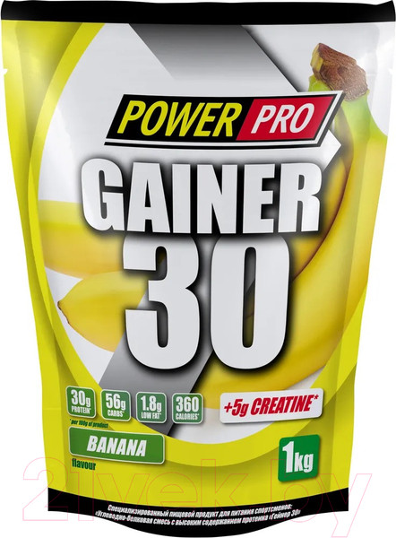 Изображение товара Гейнер Power Pro Gainer 30 PP982129 (1кг, банан)