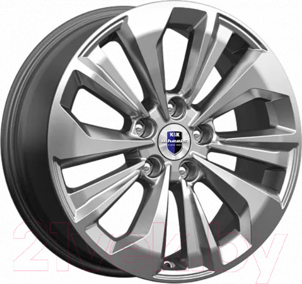 Литой диск K&K Авиор (КС936) 17x7" 5x114.3мм DIA 66.1мм ET 45мм (Дарк платинум брайт) — фото 3