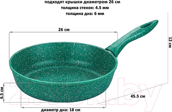 Изображение товара Сковорода Elan Gallery Гармония вкуса / 120636 (изумруд)
