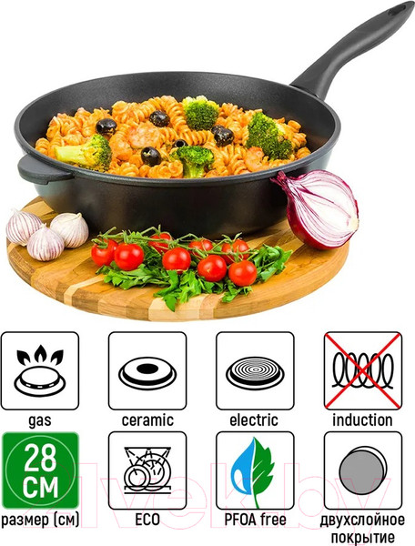 Изображение товара Сковорода Elan Gallery Гармония вкуса / 120296 (черный оникс)