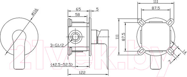 Изображение товара Смеситель Esko Singapore Black SB 83