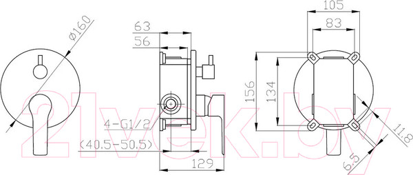 Изображение товара Смеситель Esko Singapore Black SB 83-2