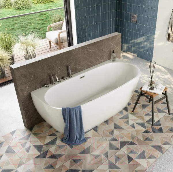 Изображение товара Ванна акриловая Polimat Risa 170x80 / 00441 (белый)