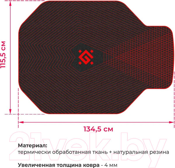 Изображение товара Коврик защитный Defender Motion / 50567 (черный)