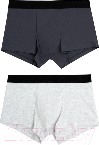 Изображение товара Комплект мужских трусов Mark Formelle 411124-2 (р.98-108, светло-серый меланж/графит)