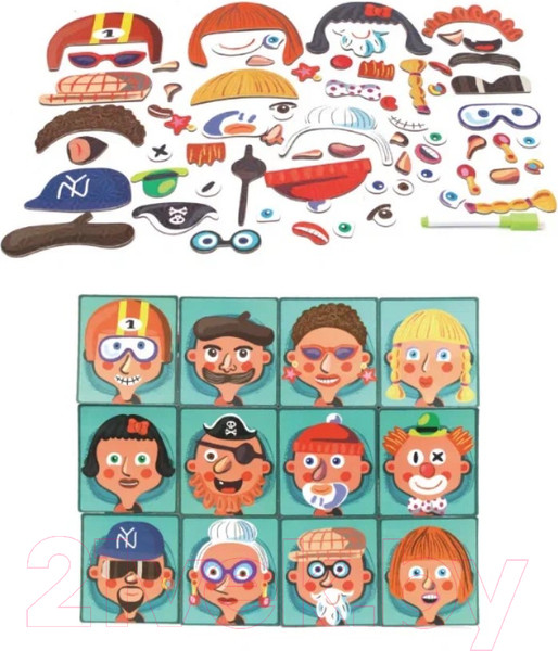 Изображение товара Развивающий игровой набор Top Goods Забавные лица 969