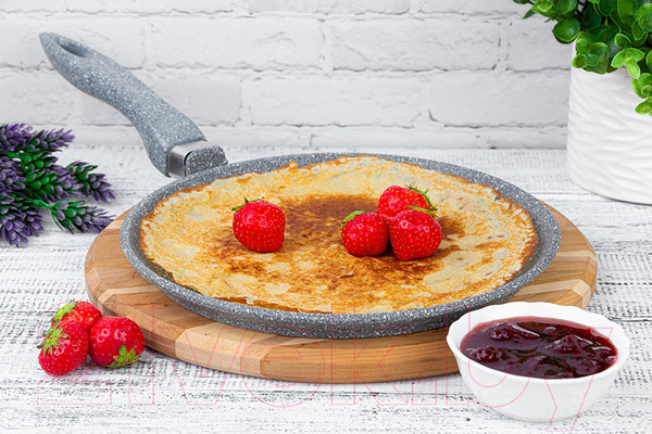 Изображение товара Блинная сковорода Elan Gallery Гармония вкуса / 120569 (серый мрамор)