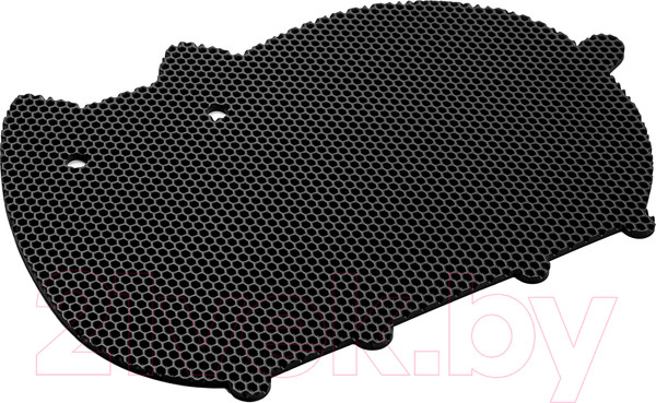 Изображение товара Коврик под миску Alicosta ЭВА Кот 600x400_1/1_UNI (соты/черный)