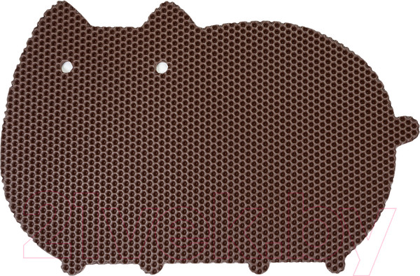 Изображение товара Коврик под миску Alicosta ЭВА Кот 600x400_1/5_UNI (соты/коричневый)