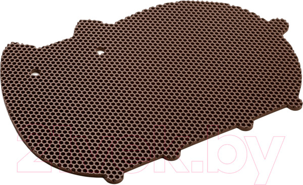 Изображение товара Коврик под миску Alicosta ЭВА Кот 600x400_1/5_UNI (соты/коричневый)