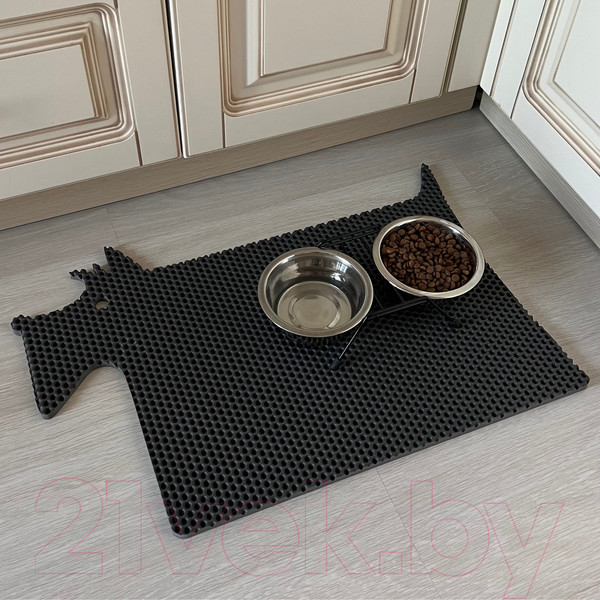 Изображение товара Коврик под миску Alicosta ЭВА Собака 600x400_1/7_UNI (соты/серый)