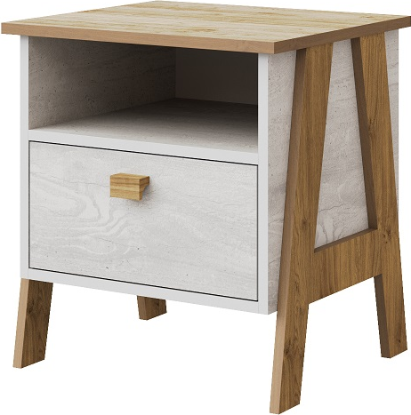 Изображение товара Комплект мебели для спальни Мебель-КМК Скандинавия 0928 (бетон светлый/дуб наварра)