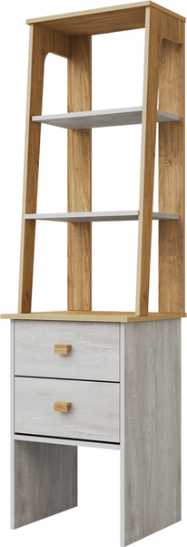 Изображение товара Комплект мебели для спальни Мебель-КМК Скандинавия 0928 (бетон светлый/дуб наварра)