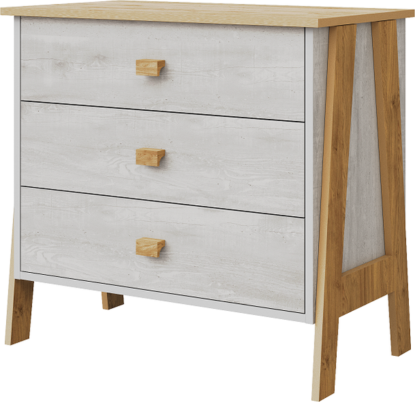 Изображение товара Комплект мебели для спальни Мебель-КМК Скандинавия 0928 (бетон светлый/дуб наварра)