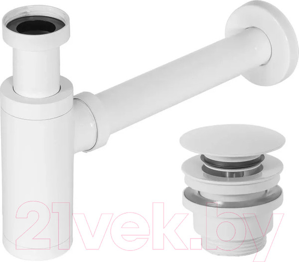 Изображение товара Сифон REA С донным клапаном A6952 (белый глянцевый)